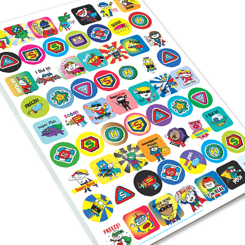 [리틀램스쿨][칭찬교구] 히어로스티커(영문)_10