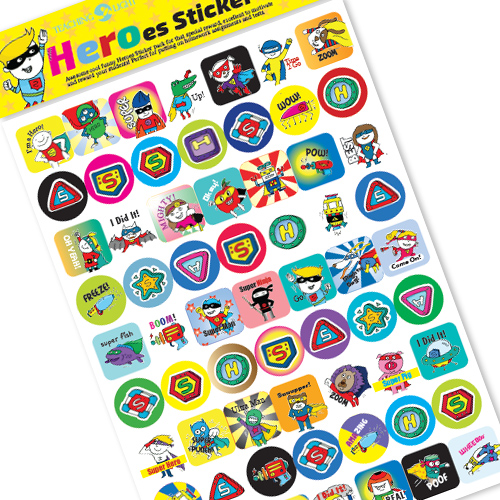 [리틀램스쿨][칭찬교구] 히어로스티커(영문)_2