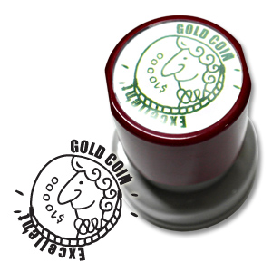 [리틀램스쿨][stamp] 만년도장 Excellent (Gold Coin)